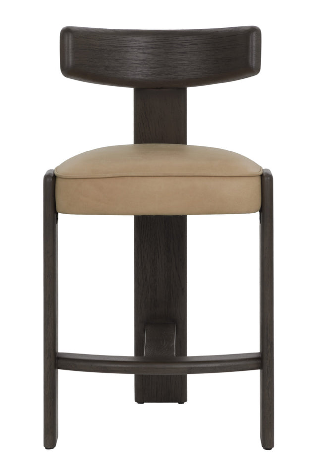 Oak T-Shaped Back Counter Stool by Splendido Horton