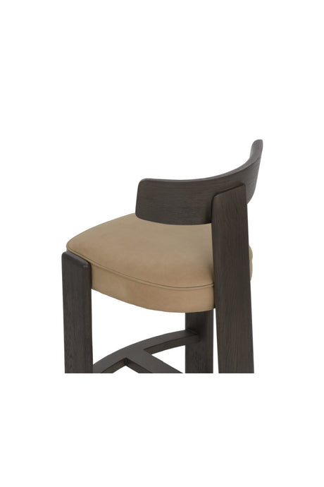 Oak T-Shaped Back Counter Stool by Splendido Horton, alternate view 6