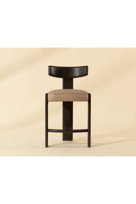 Oak T-Shaped Back Counter Stool by Splendido Horton, alternate view 7