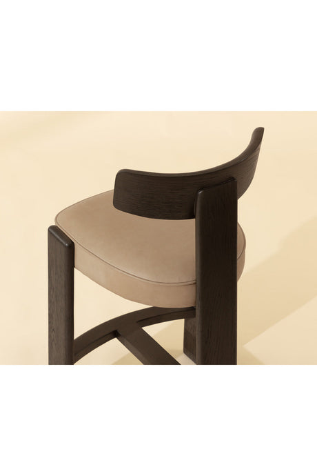 Oak T-Shaped Back Counter Stool by Splendido Horton, alternate view 9