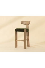 Oak Framed Green Bar Stool by Splendido Horton Barstool, alternate view 8