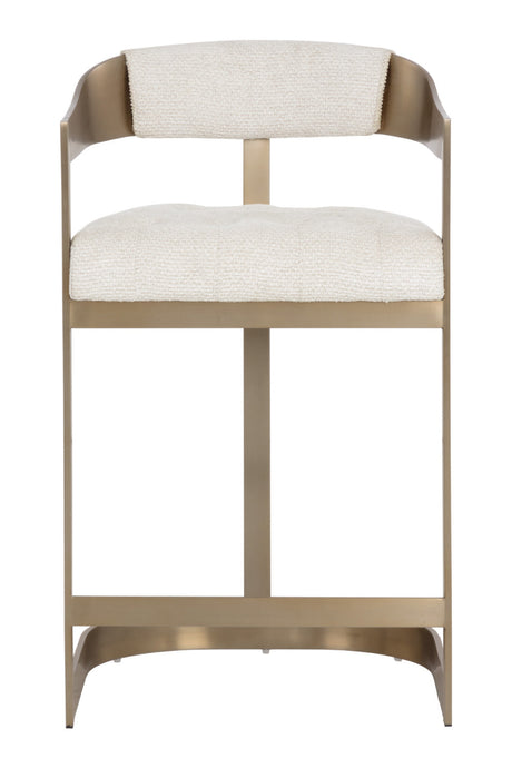 Antique Brass Framed Counter Stool by Splendido Beaumont