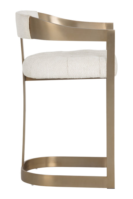 Antique Brass Framed Counter Stool by Splendido Beaumont, alternate view 4