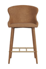 Leather Look Shell Counter Stool by Splendido Evora Barstool, alternate view 3