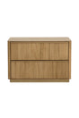 Rectangular Rustic Oak & Gold Nightstand by Splendido Kalla