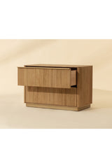 Rectangular Rustic Oak & Gold Nightstand by Splendido Kalla, alternate view 11