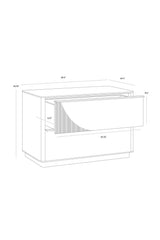 Rectangular Rustic Oak & Gold Nightstand by Splendido Kalla, alternate view 8