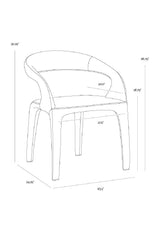Open-Back Leather Look Dining Chair by Splendido Atika, alternate view 10