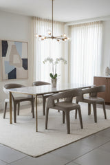 Open-Back Leather Look Dining Chair by Splendido Atika, alternate view 2