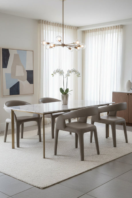 Open-Back Leather Look Dining Chair by Splendido Atika, alternate view 2