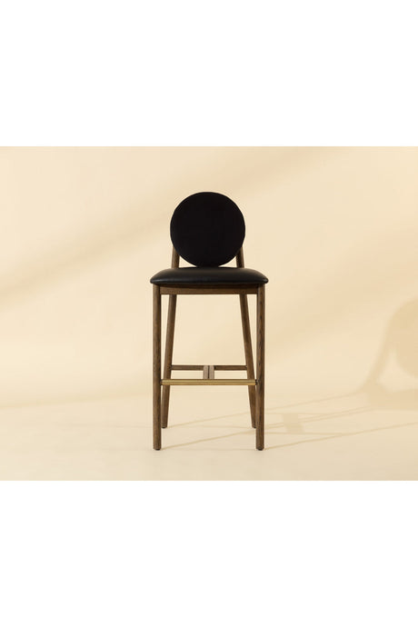 Black Round-Back Bar Stool by Splendido Orabell Barstool, alternate view 7