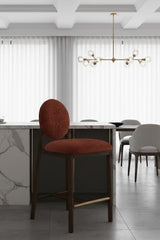 Red Rounded-Back Counter Stool by Splendido Orabell, alternate view 2