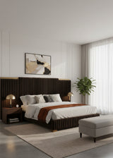 Channeled Panel Headboard King Bed by Splendido Tarrant, alternate view 11