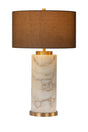 Gray Linen Marble Table Lamp by Splendido Apollolina
