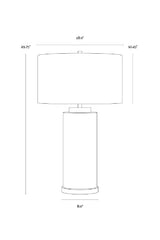 Gray Linen Marble Table Lamp by Splendido Apollolina, alternate view 9