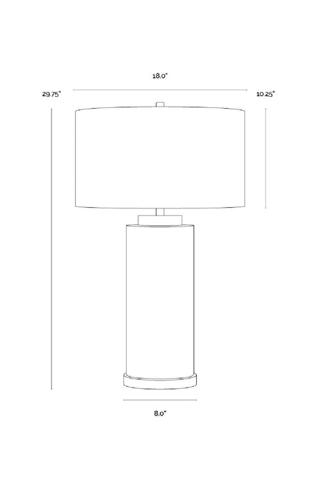Gray Linen Marble Table Lamp by Splendido Apollolina, alternate view 9
