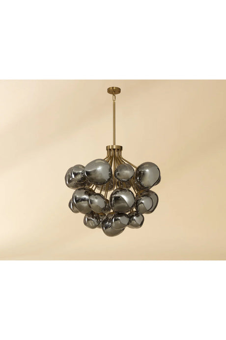 Gray Glass Orbs Chandelier by Splendido Dionis, alternate view 5