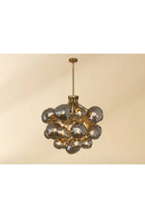 Gray Glass Orbs Chandelier by Splendido Dionis, alternate view 6