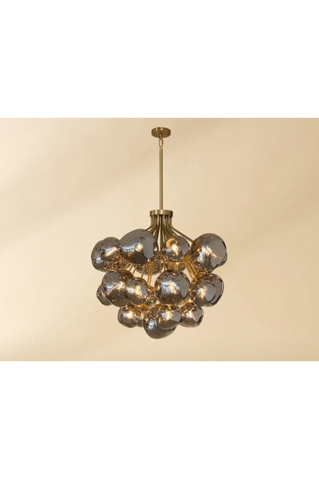 Gray Glass Orbs Chandelier by Splendido Dionis, alternate view 6