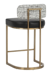 Brass Frame Upholstered Counter Stool by Splendido Larissa, alternate view 5