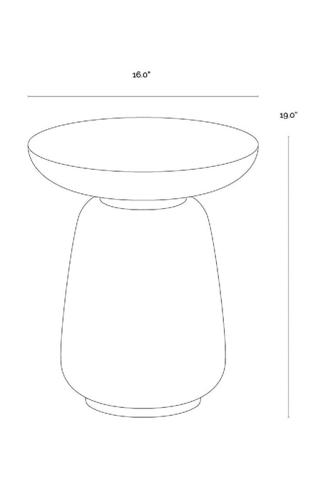 Timber Effect Indoor/Outdoor End Table by Splendido Kiri Outdoor Side Table, alternate view 16