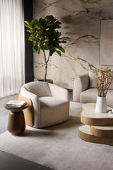 Timber Effect Indoor/Outdoor End Table by Splendido Kiri Outdoor Side Table, alternate view 2