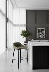 Low-Back Leather Look Bar Stool by Splendido Astra Barstool, alternate view 14