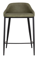 Low-Back Leather-Look Counter Stool by Splendido Astra