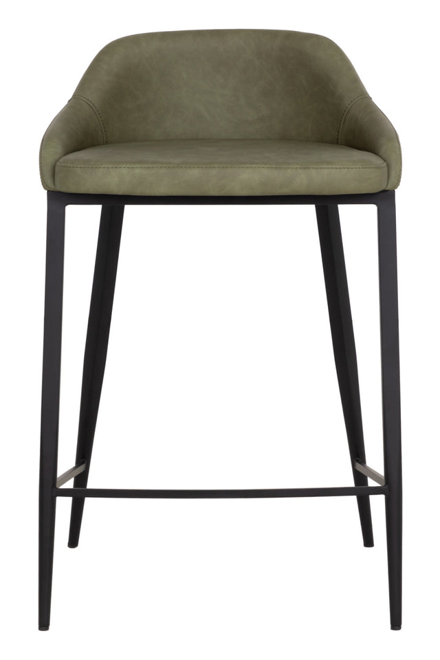 Low-Back Leather-Look Counter Stool by Splendido Astra