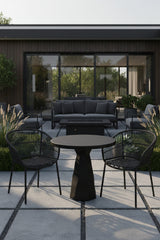 Natural Indoor/Outdoor Travertine Look Bistro Table by Splendido Kliff Outdoor Dining Table, alternate view 16