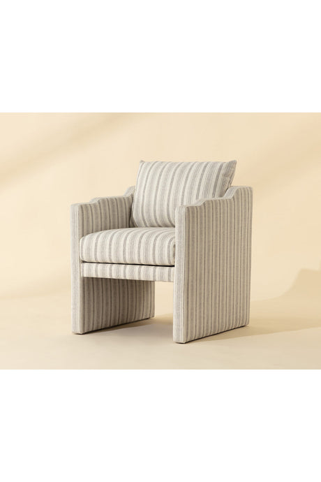 Stripe Patterned Dining Armchair by Splendido Scala Dining Chair, alternate view 7