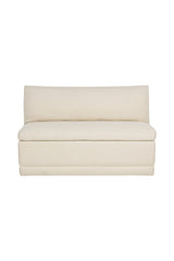 White Rectangular Banquette by Splendido Donatella Bench, alternate view 3
