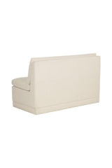 White Rectangular Banquette by Splendido Donatella Bench, alternate view 4