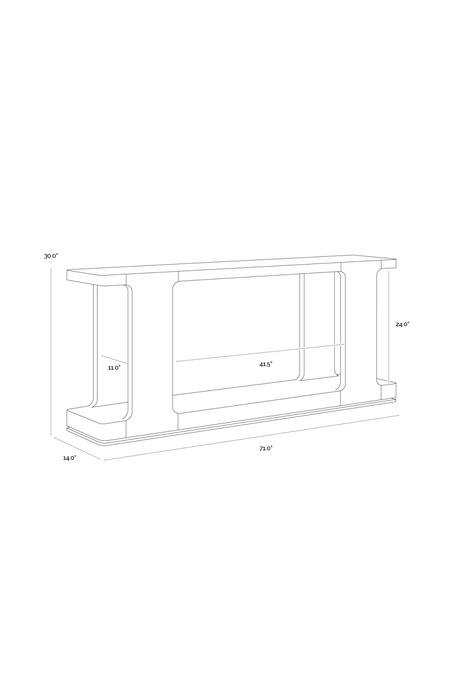 Textured Wood Console Table by Splendido Hercules, alternate view 12