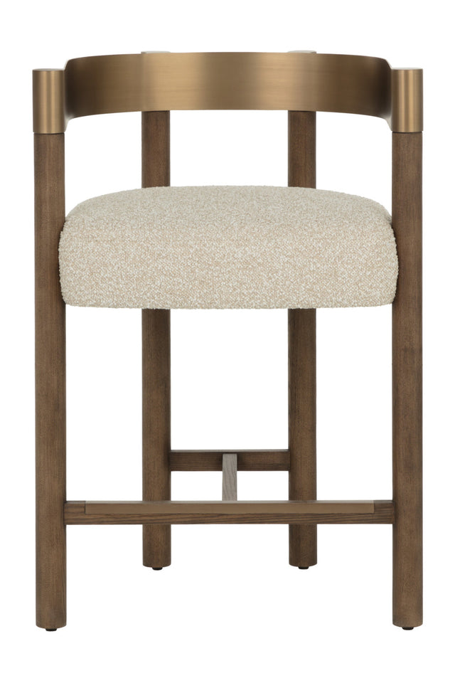 Brown Ash Curved Bar Stool by Splendido Manolo Counter Stool