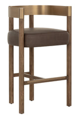 Brown Ash Curved Bar Stool by Splendido Manolo Barstool
