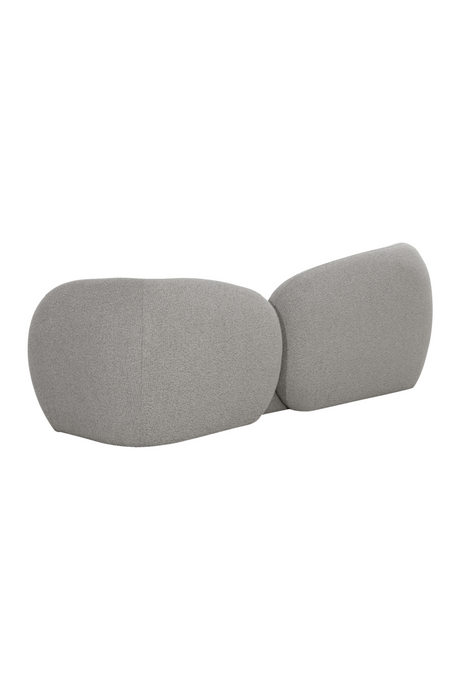 Gray Bouclé Curved Sofa - Sculptural Cloud Design by Splendido Esme, alternate view 4