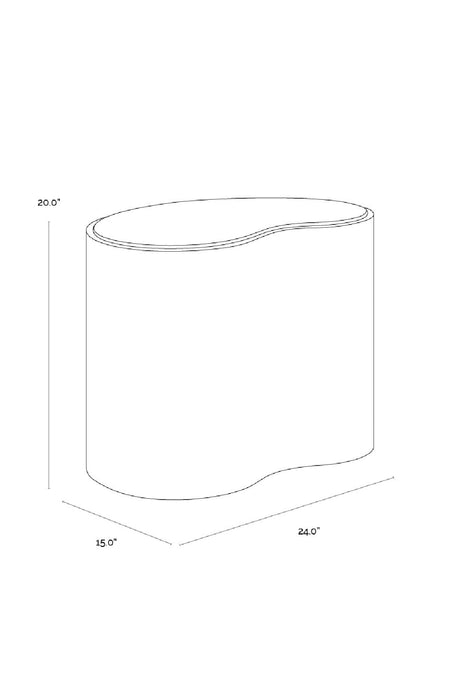 Freeform Travertine-Look Indoor/Outdoor Coffee Table by Splendido Ishiko, alternate view 9