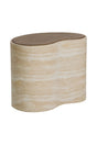 Freeform Travertine-Look Indoor/Outdoor Coffee Table by Splendido Ishiko