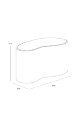 Freeform Travertine-Look Indoor/Outdoor Coffee Table by Splendido Ishiko, alternate view 16
