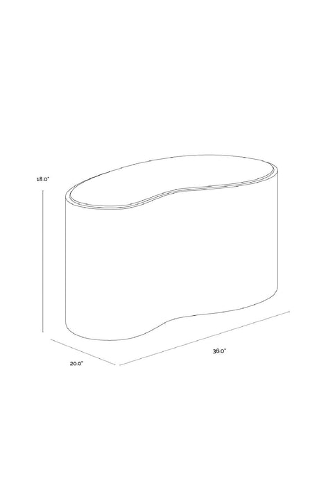 Freeform Travertine-Look Indoor/Outdoor Coffee Table by Splendido Ishiko, alternate view 16