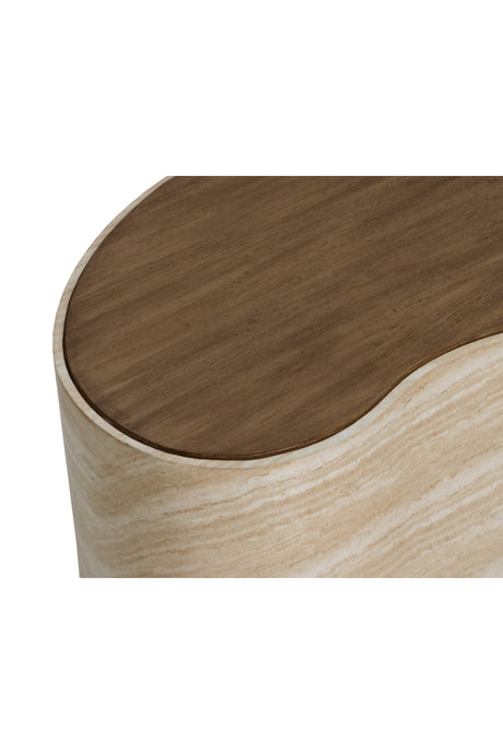 Freeform Travertine-Look Indoor/Outdoor Coffee Table by Splendido Ishiko, alternate view 21