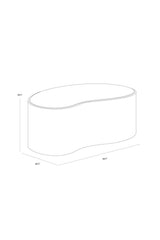 Freeform Travertine-Look Indoor/Outdoor Coffee Table by Splendido Ishiko, alternate view 23