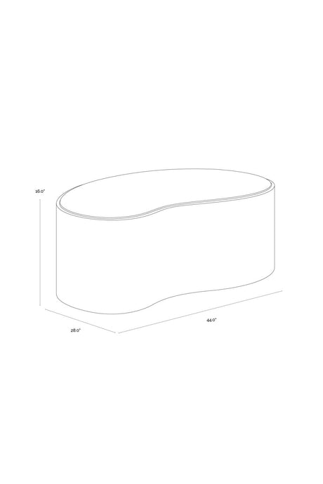 Freeform Travertine-Look Indoor/Outdoor Coffee Table by Splendido Ishiko, alternate view 23