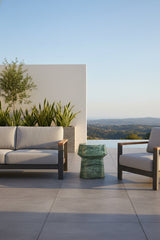Marble Look Indoor/Outdoor End Table by Splendido Brie Side Table, alternate view 13