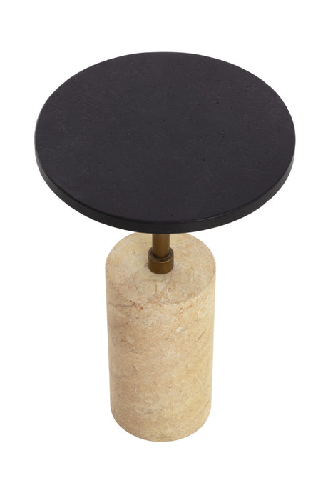 Black Pitted Concrete Indoor/Outdoor End Table by Splendido Saldo Outdoor Side Table, alternate view 4