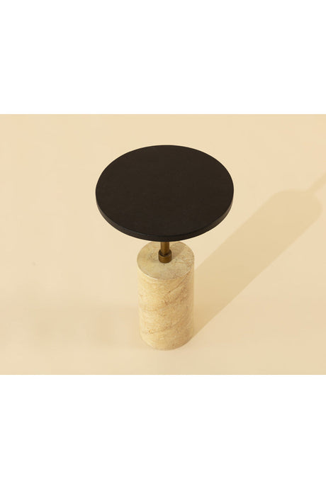 Black Pitted Concrete Indoor/Outdoor End Table by Splendido Saldo Outdoor Side Table, alternate view 7