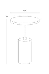 Black Pitted Concrete Indoor/Outdoor End Table by Splendido Saldo Outdoor Side Table, alternate view 9