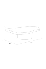 Black Concrete Indoor/Outdoor Coffee Table by Splendido Detti, alternate view 24