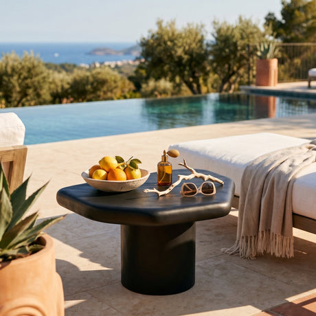 Black Concrete Indoor/Outdoor Coffee Table by Splendido Detti, alternate view 14